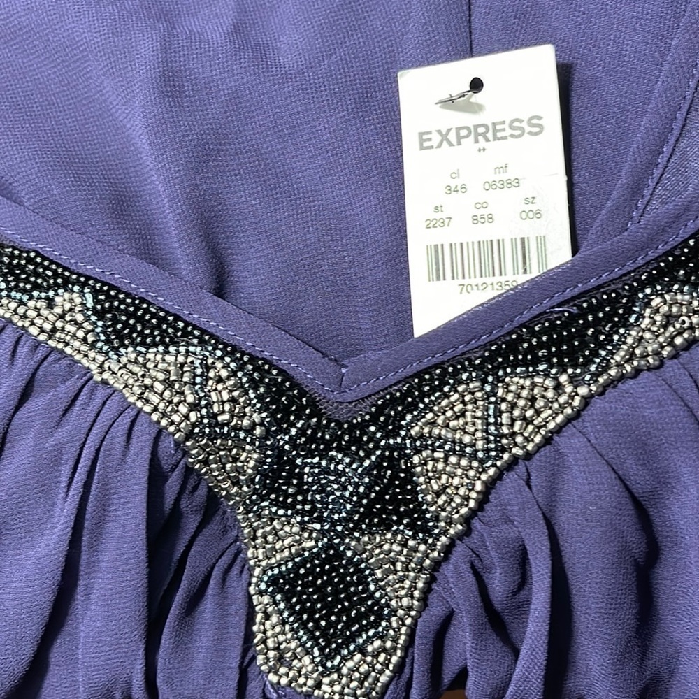 Express Flowy Spaghetti Strap Beaded Detail Dress